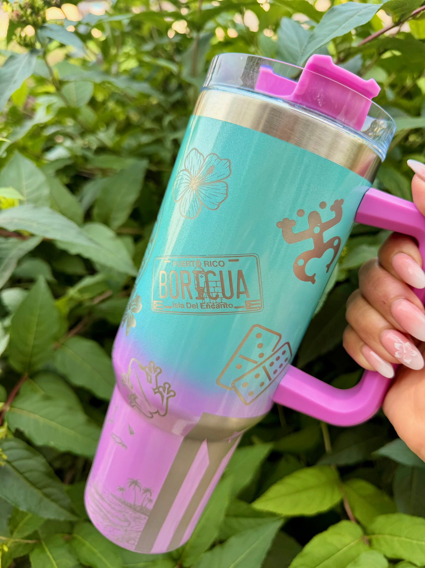 Ombre 💜🇵🇷40oz Tumbler V2