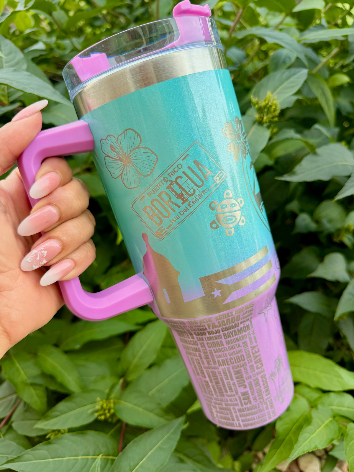 Ombre 💜🇵🇷40oz Tumbler V2