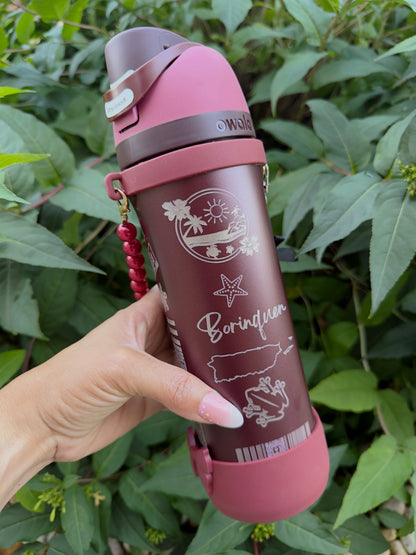 Bori Black Cherry 🍒 Owala 24 oz Tumbler w/Accesories
