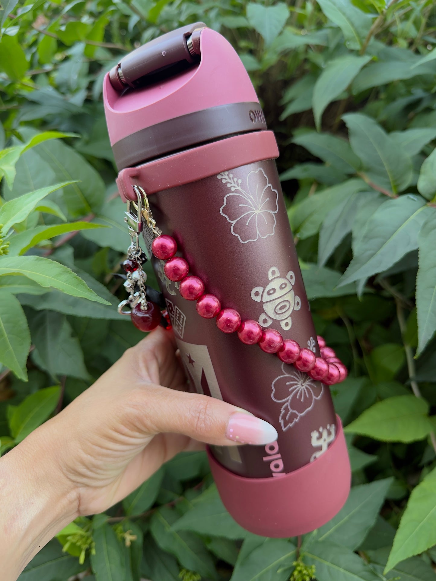 Bori Black Cherry 🍒 Owala 24 oz Tumbler w/Accesories