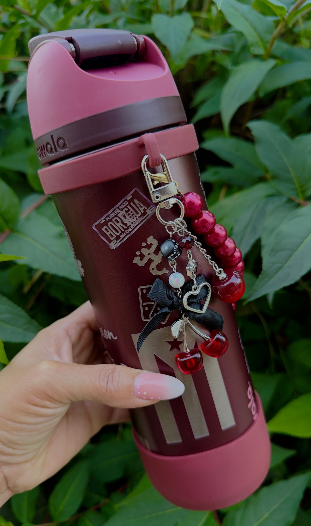 Bori Black Cherry 🍒 Owala 24 oz Tumbler w/Accesories SHIP OCT 20