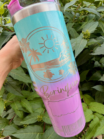 Ombre 💜🇵🇷40oz Tumbler V2