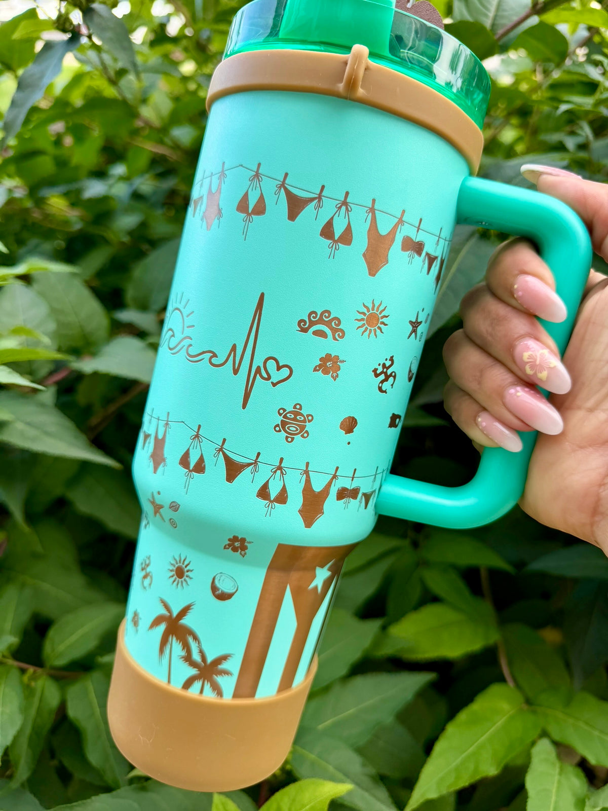 Playita LUX Azul 🐚 40oz Tumbler W/Accessories