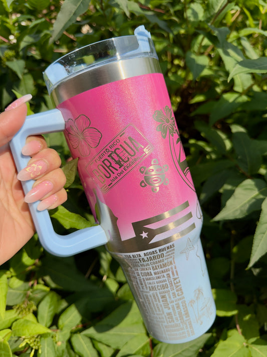 Ombre 🩷🇵🇷40oz Tumbler V3