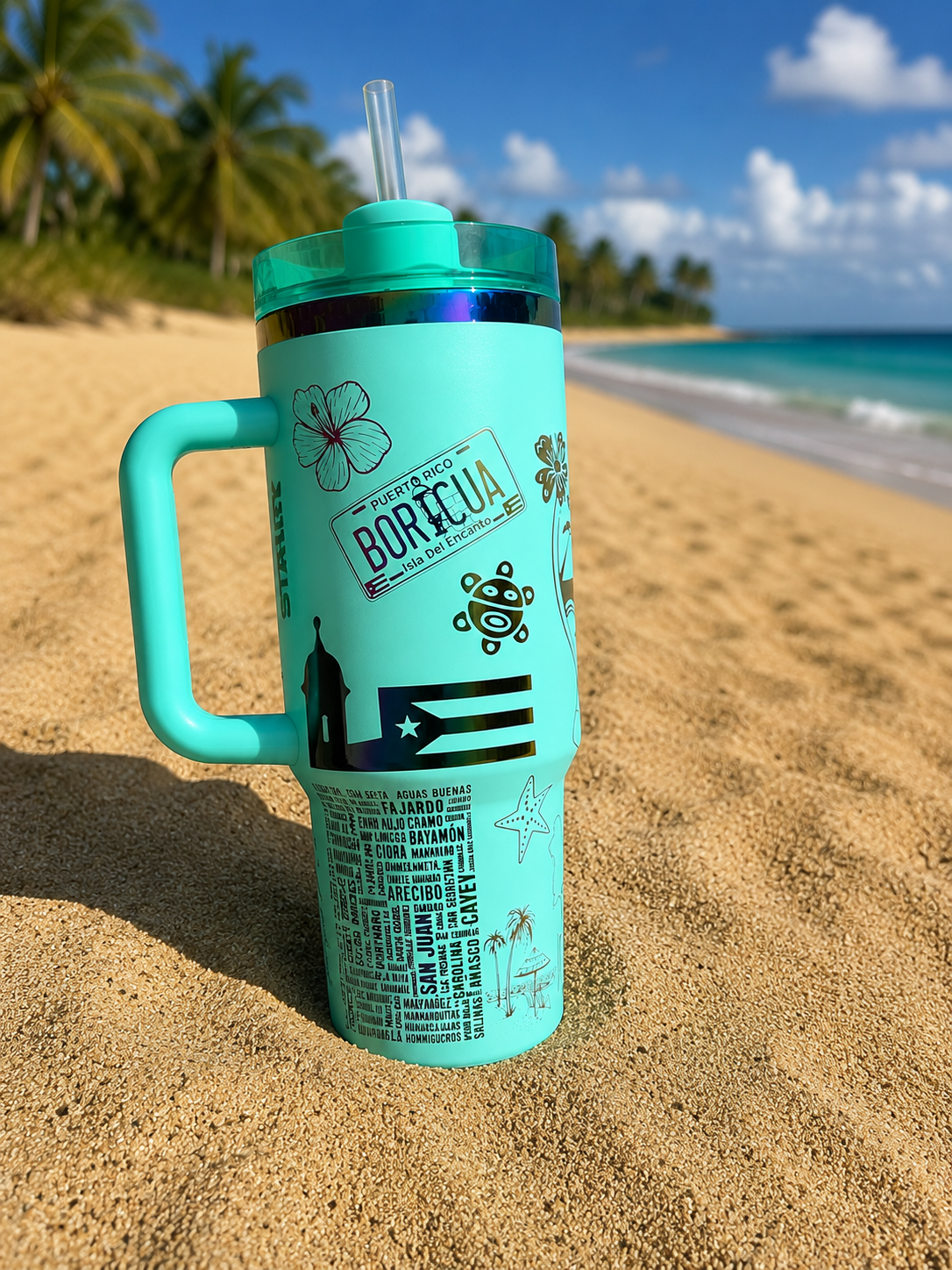 Playero 🇵🇷40oz Tumbler Azul