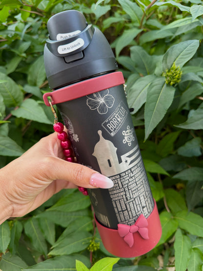 Bori Black 🍒 Owala 24 oz Tumbler w/Accesories