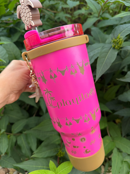Playita LUX Rosa 🐚 40oz Tumbler W/Accessories