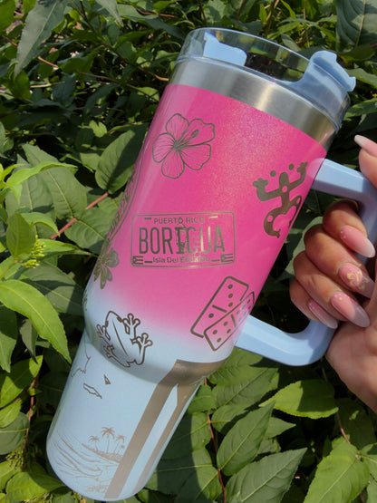 Ombre 🩷🇵🇷40oz Tumbler V3