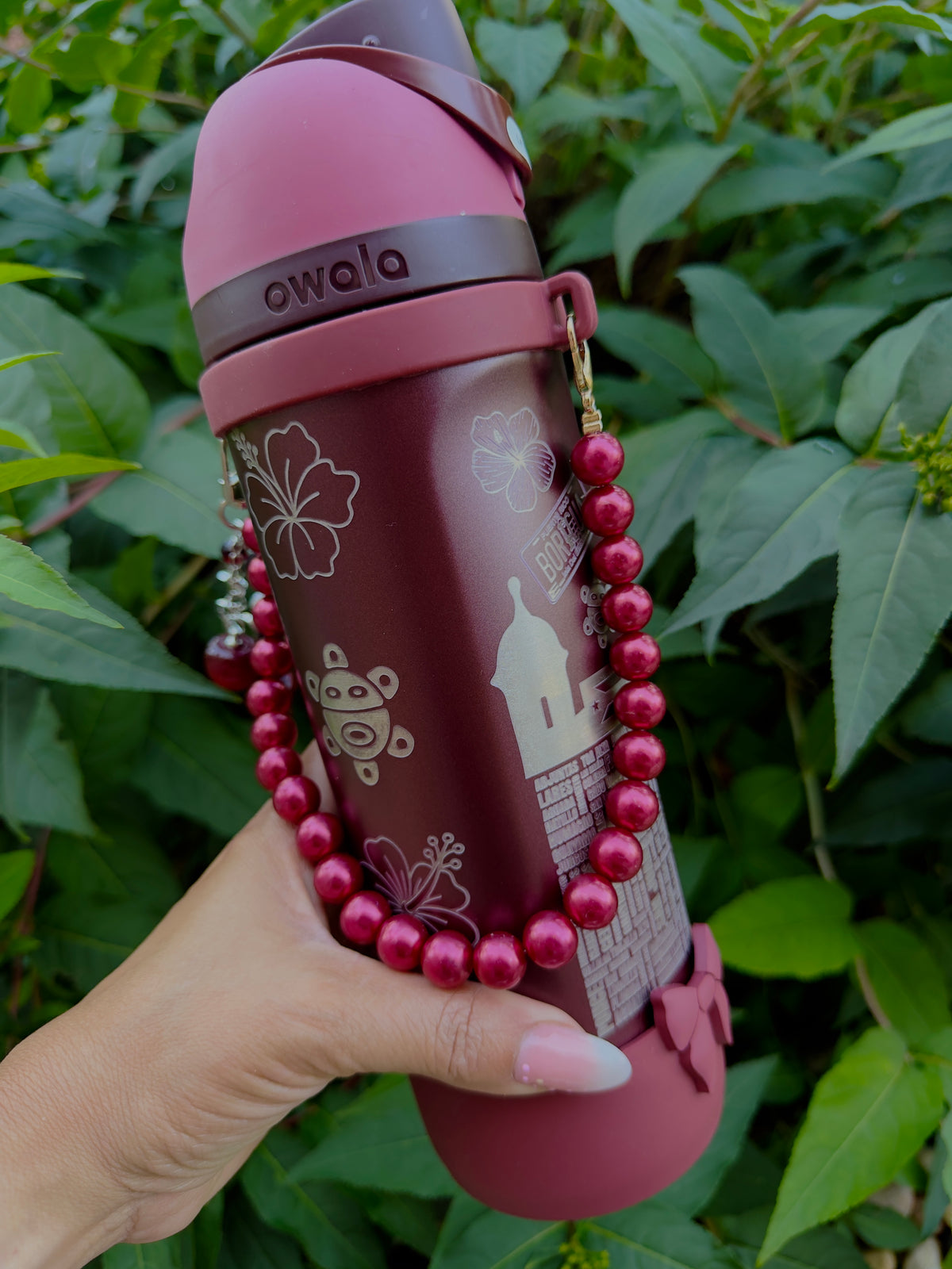 Bori Black Cherry 🍒 Owala 24 oz Tumbler w/Accesories SHIP OCT 20