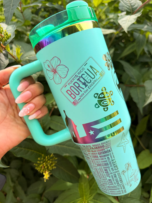 Playero 🇵🇷40oz Tumbler Azul