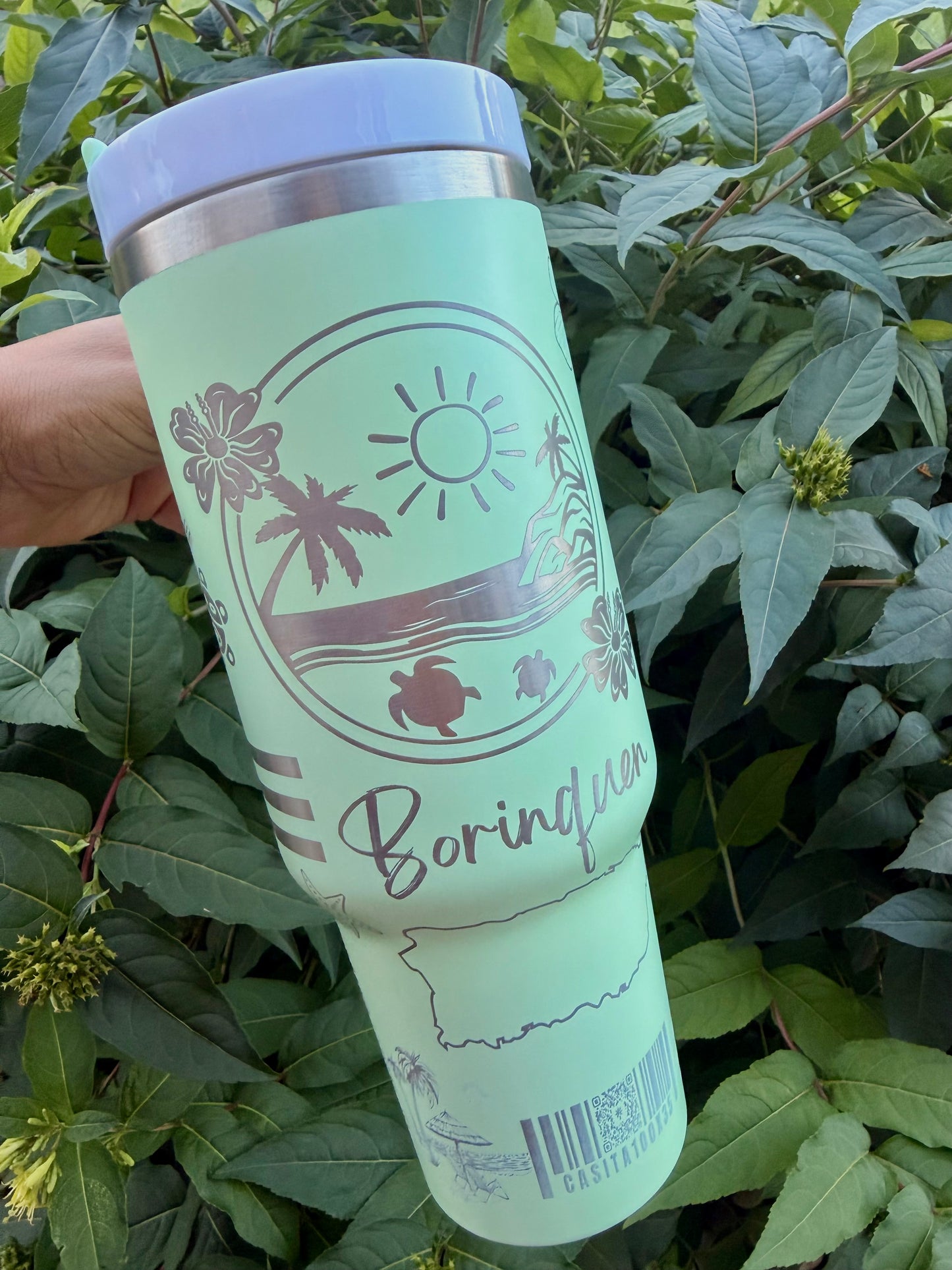 Pastel Verde🤍🇵🇷40oz Tumbler