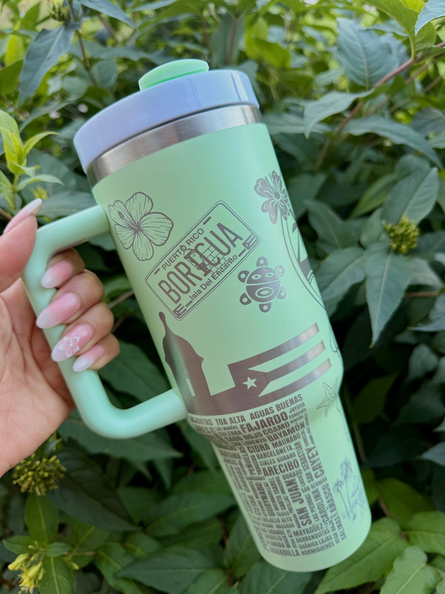 Pastel Verde🤍🇵🇷40oz Tumbler