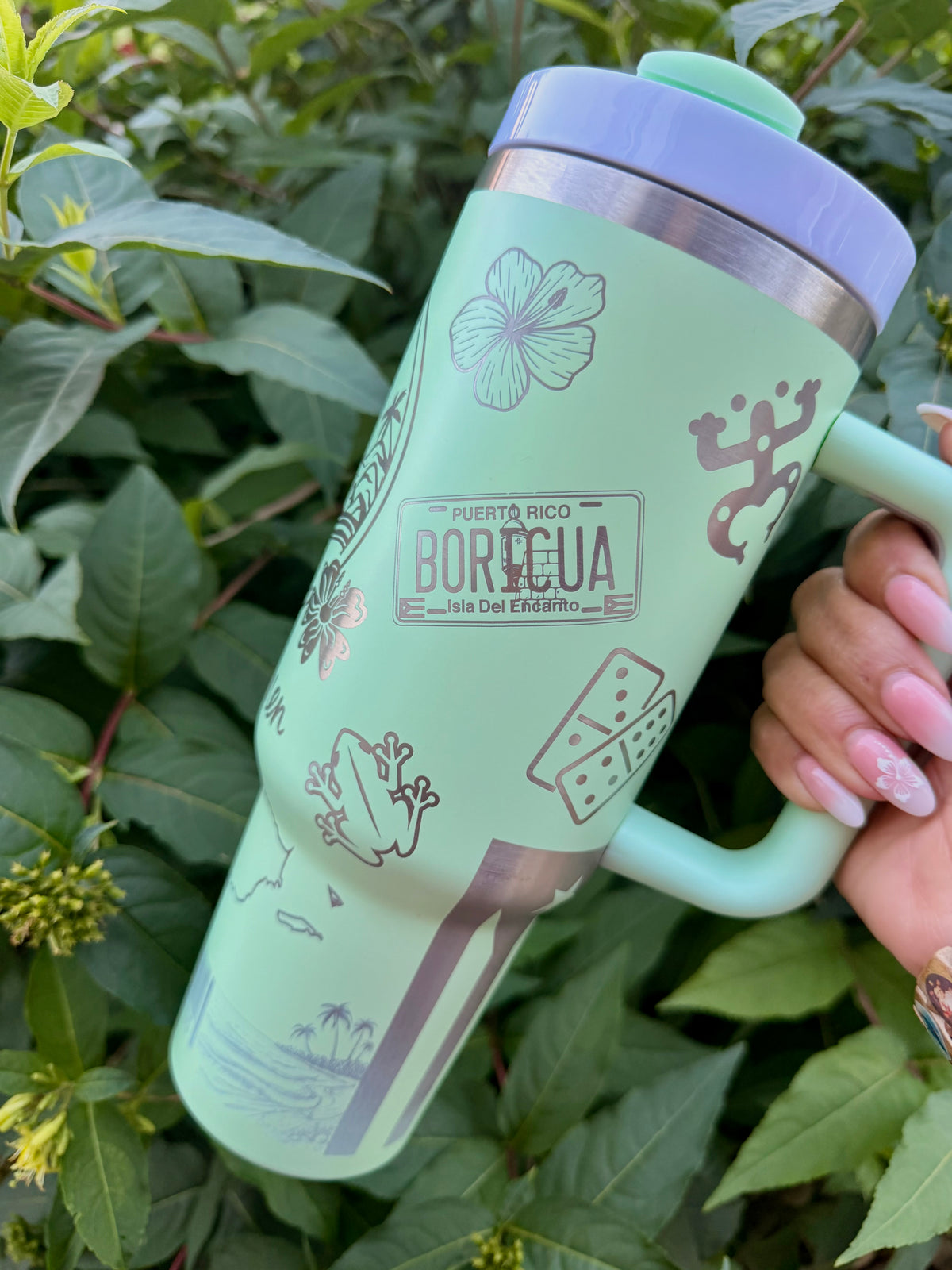 Pastel Verde🤍🇵🇷40oz Tumbler